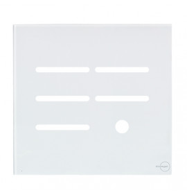 Placa p/ 5 Interruptores + furo 4x4 -  Novara Glass Branco